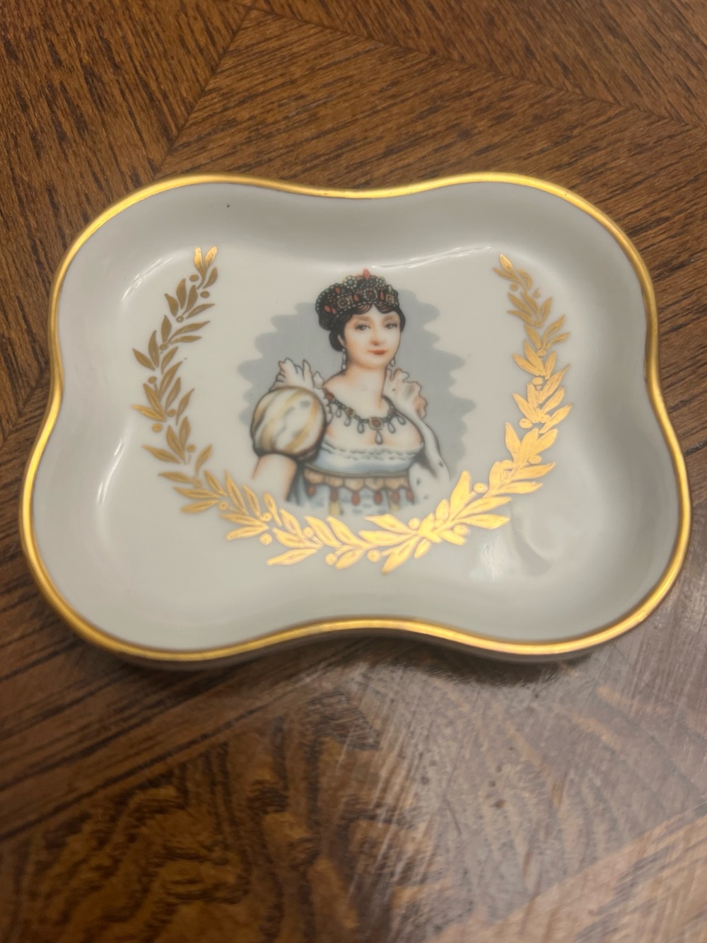Vintage Limoges Made in France Josephine  Miniature Trinket Plate - Very Nice
